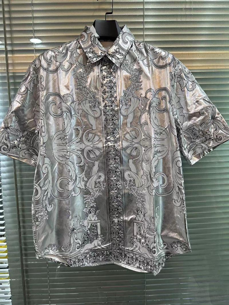 

Men' Casual Shirts Q04456 Fashion Men' 2023 Runway Luxury European Design Party Style Clothing, Picture shown
