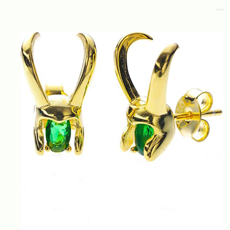 

Stud Earrings Loki Helmet For Men Women Creative Gold Silver Color Valentine Day Gift Male Female Jewelry