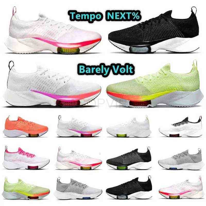 

2022 Tempo NEXT% Men Running Shoes Fly Black Knit White Pink Barely Volt UNC Red Grey Blue Hyper Violet Turquoise Platform Shoe Women, Pay for box