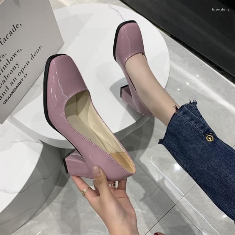 

Dress Shoes 2023 Women's High Heels Pumps Fashion Office Work Wedding Party Ladies Low Autumn 34-43 Large Size, Black
