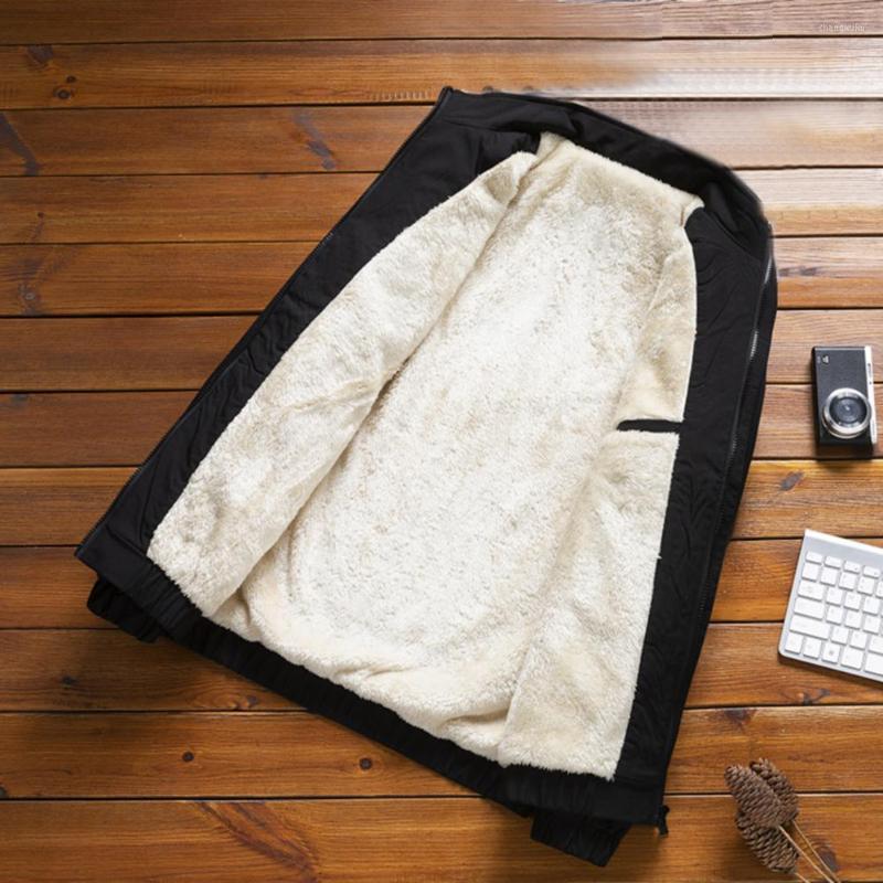 

Men's Jackets Men Jacket Fleece Lined Windbreaker Windproof Plush Lining Coat, Blue