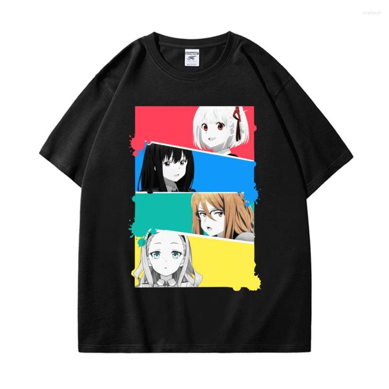 

Men's T Shirts 2023 Anime Lycoris Recoil Chisato Nishikigi Takina Inoue T-shirt Men Women Graphic Shirt Oversized Streetwear Short Sleeve, White