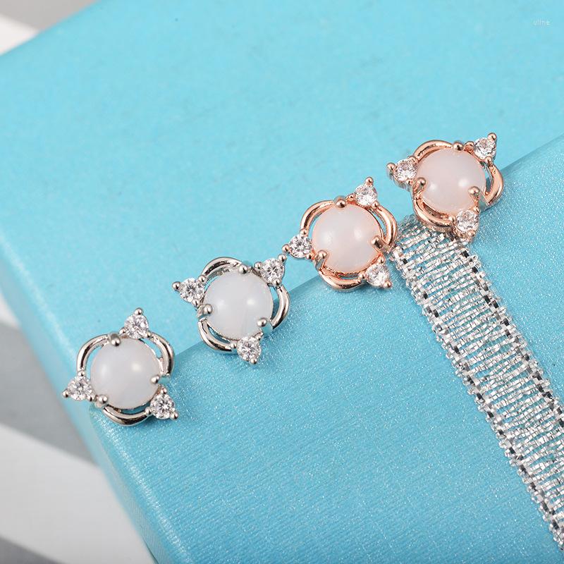 

Stud Earrings Fashion Copper Inlaid Zircon Cute For Women