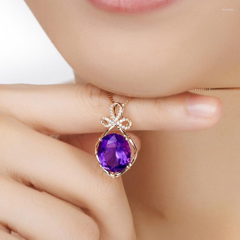 

Chains European And American High-end Temperament Amethyst Pendant Female