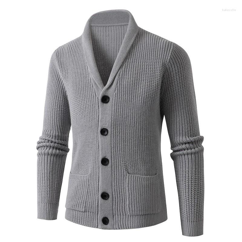 

Men's Sweaters Autumn Winter High Quality Men's Sweater Thickened Stretch Cardigan Coats Long Sleeve Knitted Sweatercoat Jackets Male, Black