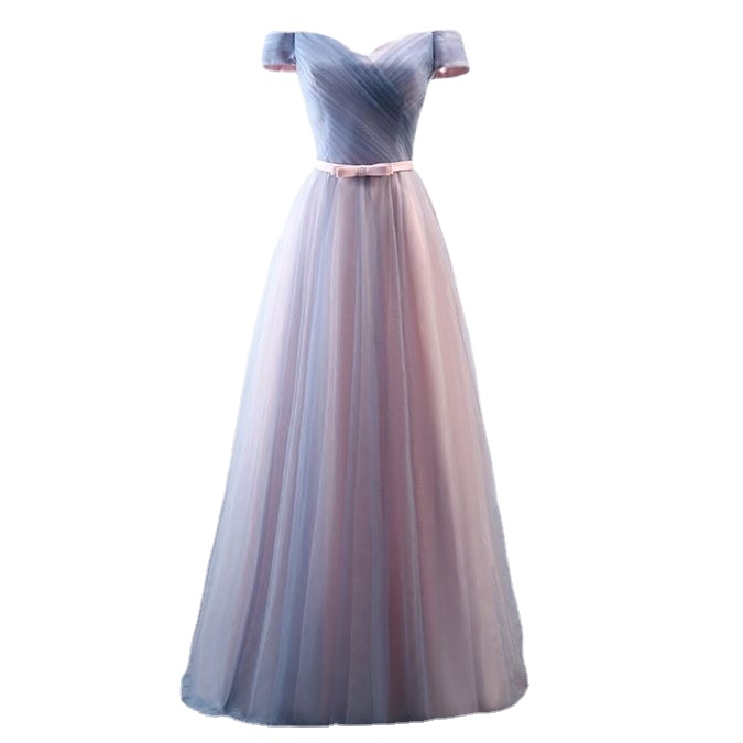 

Floor Length Tulle Long Bridesmaid Dresses For Graduation Robe Wedding Guest Party Dress Women Vestidos De Festa Longo