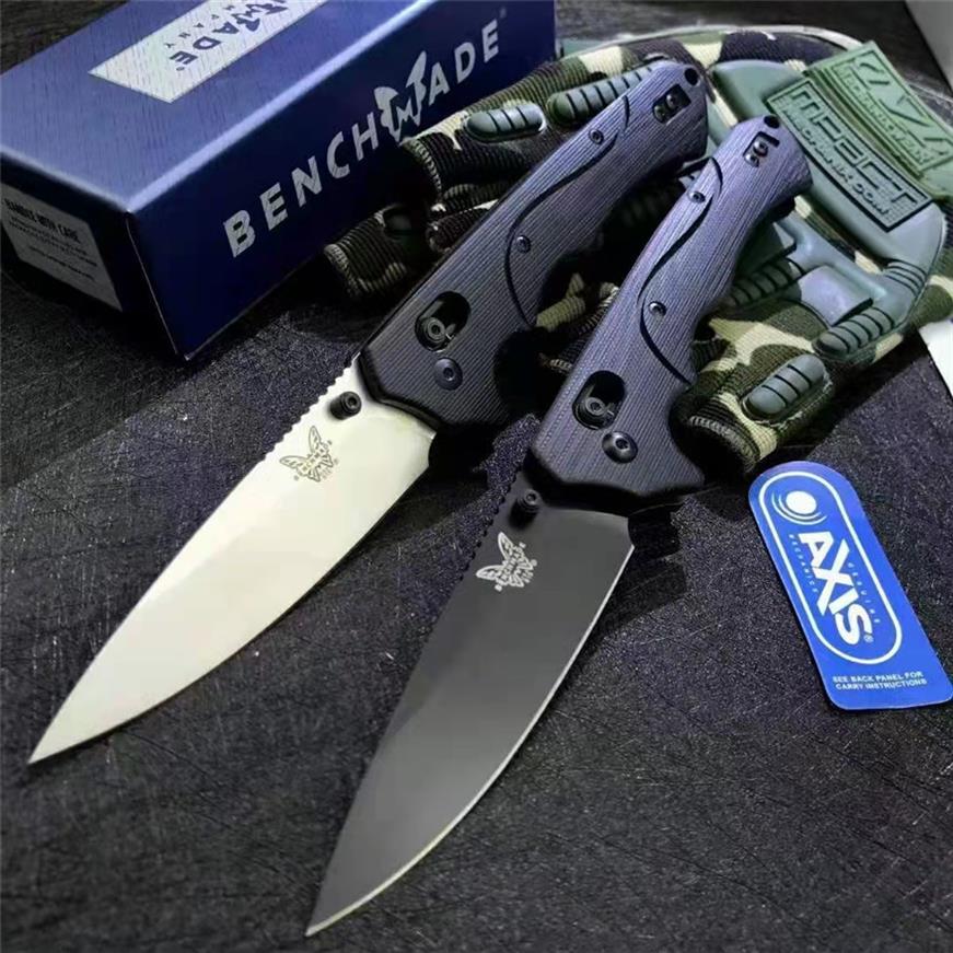 

Benchmade BM615 615 Bugout AXIS Folding Knife 3 54 S30v DLC Plain Blade Machined G10 Handles Outdoor Hunting Camping Surviv251A