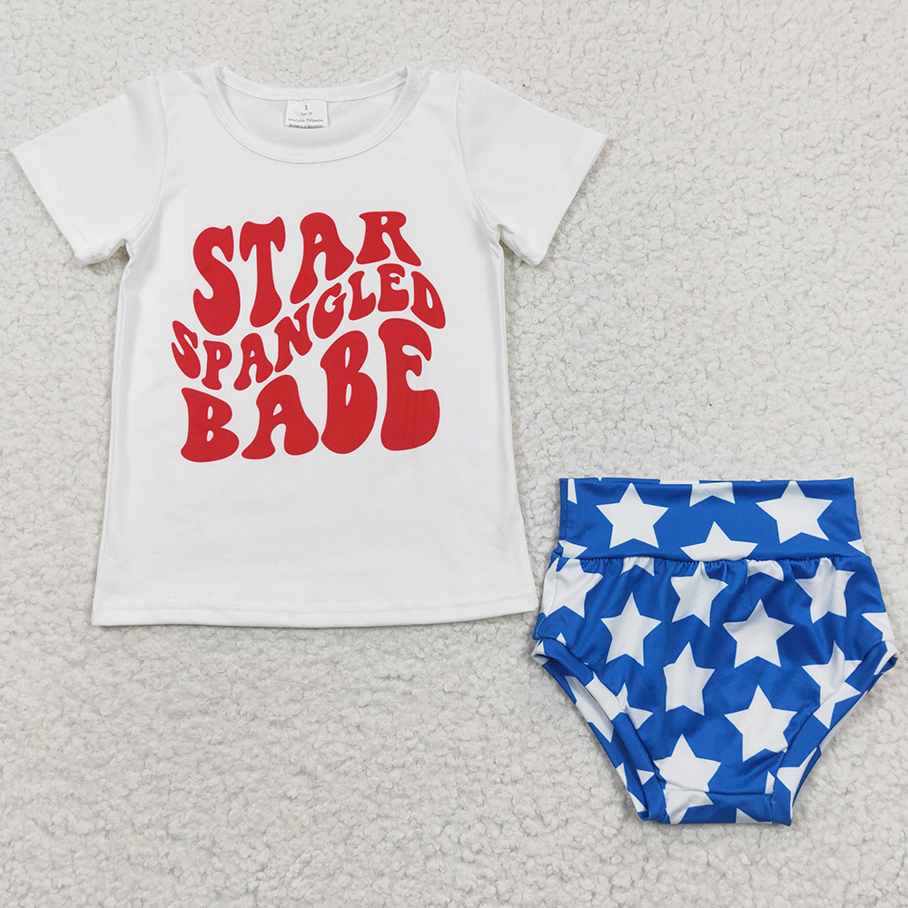 

Boutique Baby Girl Clothes Star Bummies Shorts Set Milk Silk Summer Kids Designer Clothes Girls Bummie Outfits Wholesale Bulk, Pink