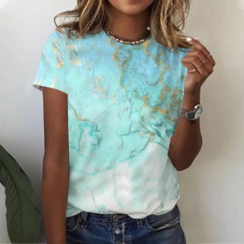 

Women' T Shirts Casual Short Sleeve Women T-shirt Plus Size Female T-Shirts Round Neck Summer Graphic Tees Ropa Mujer, Green