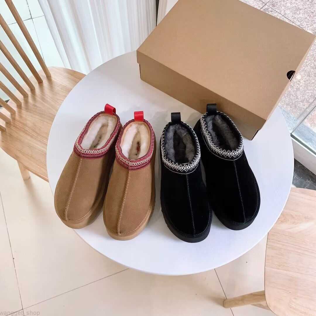 

Women Tazz Sandals Fur Slides Classic Ultra Mini Platform Boot Tasman Slip-on Les Petites Suede Wool Blend Comfort Winter Designer Booties good, Color 8