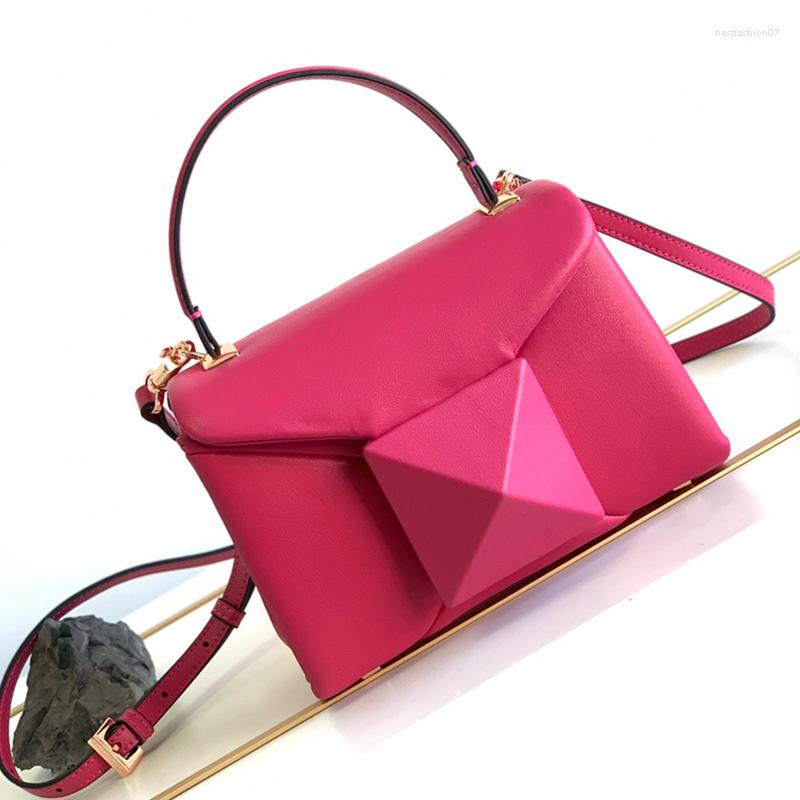 

Evening Bags 2023 Luxury Women's Small Square Bag Fashion Handbag Classic Large Rivet Shoulder Strap Diagonal Cross Dinner