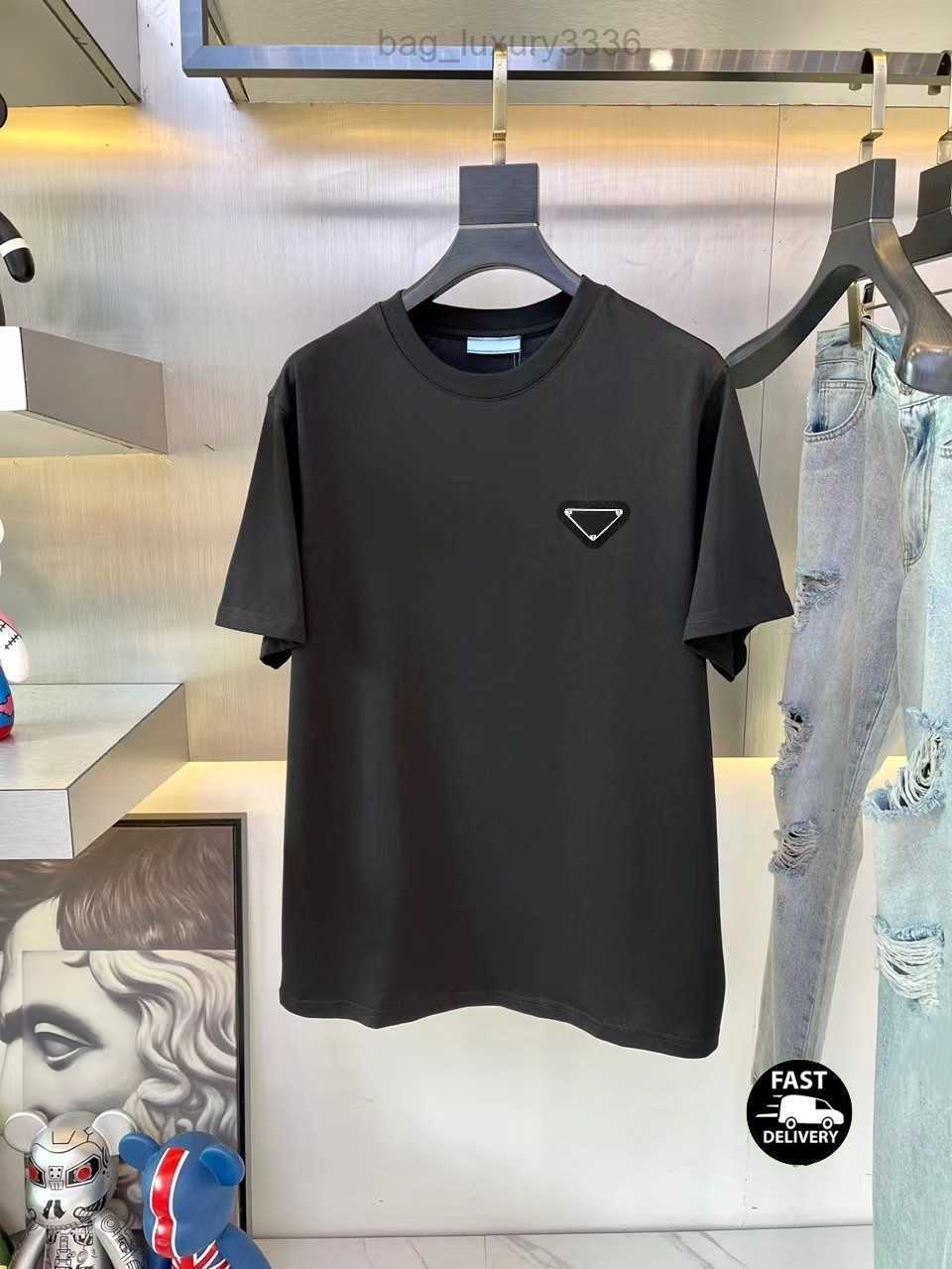 

Mens T Shirt Designer Shirt Men Tshirt Man Black Tee Womens Clothes Size Xxl Xxxl T-Shirts 100% Cotton Short Sleeve Chest Triangle Inlay Tees Fashion Oversizwd Tshirts