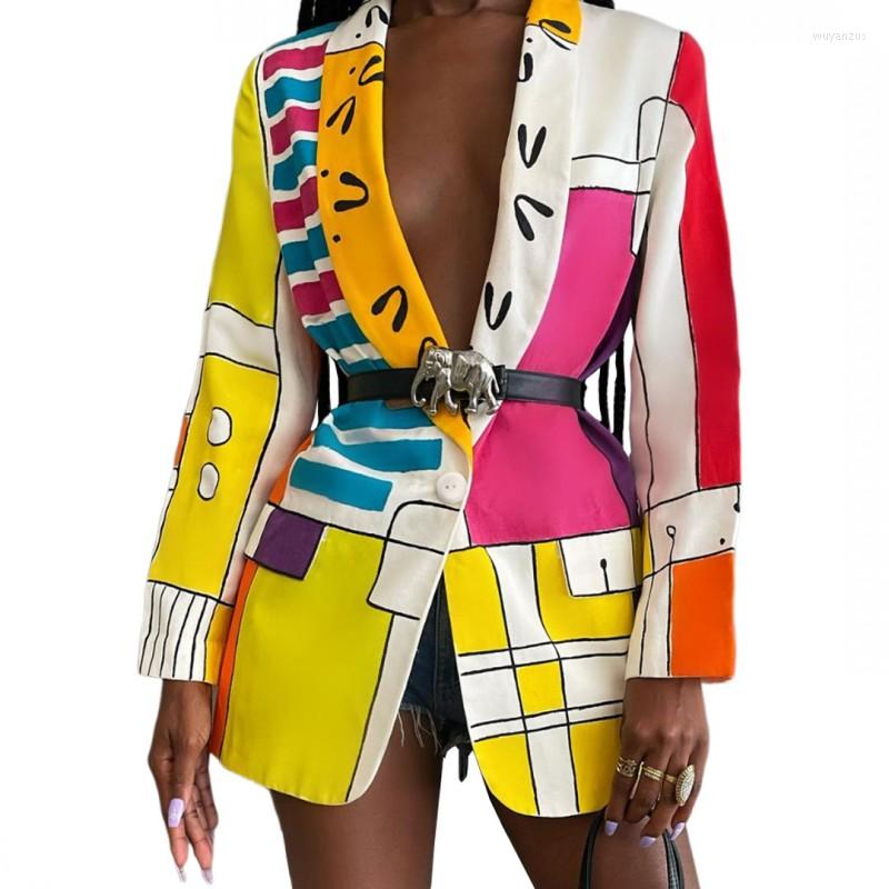 

Ethnic Clothing African Clothes For Women Dashiki Casual Long Sleeve Slim Jackets Office Lady Suit Jacket Lapel Coat Formal Blazers No Belt