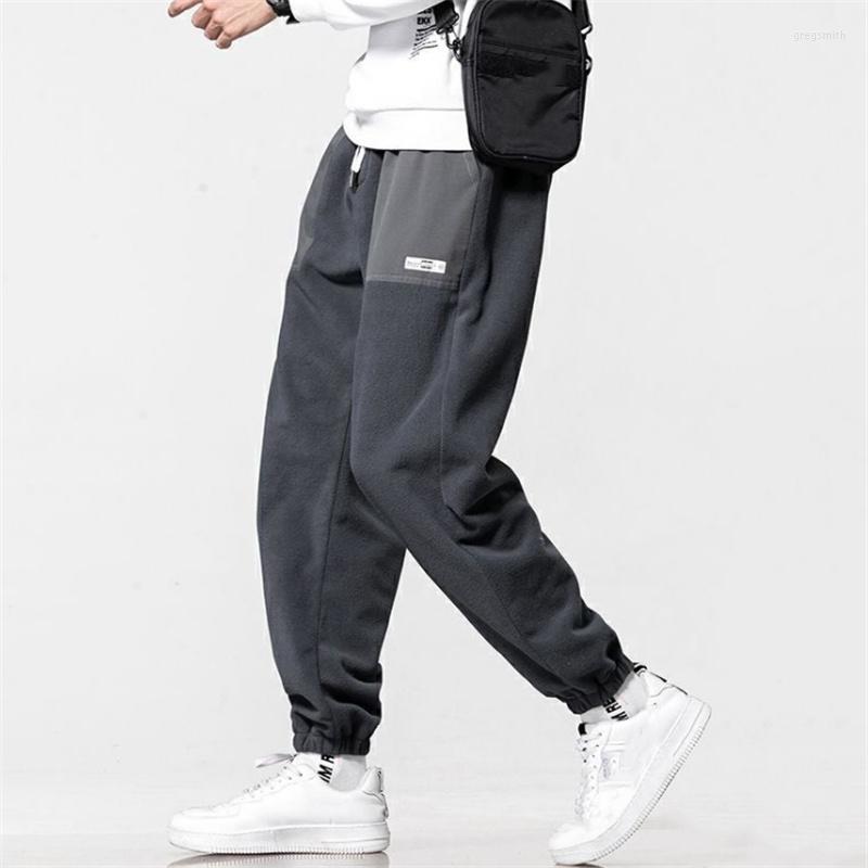 

Men's Pants 2023 Loose Harem Jogging For Men Winter Big Size Fleece Warm Long Mid-Waist Outdoor Comfortable Pantalons Hommes, Black pants