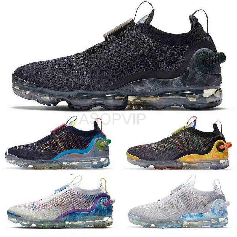 

Top Sale 2020 Knit Running Shoes FK Fly Pure Platinum Grey Black Trainers Breathable Deep Royal Blue Mens Womens Sport Sneakers Size 36-45