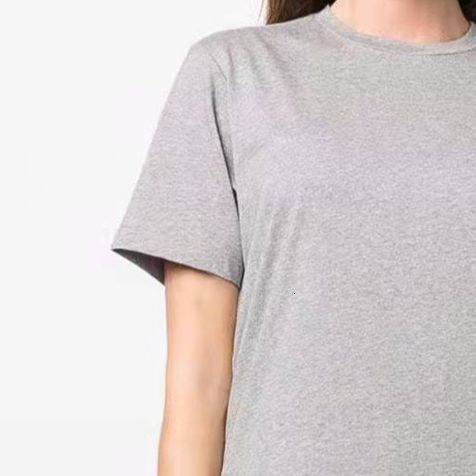 

Women' T-Shirt Spring And Summer Women Front Print Back Big Pattern Letter Printing O-Neck Cotton Solid Casaul T-Shirts 230414, Gray style b