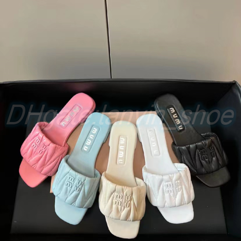 

woman leather slides Summer Slipper designer outdoor luxury man nappa shoes Sandals Beach Fashion Scuffs Slippers, #3