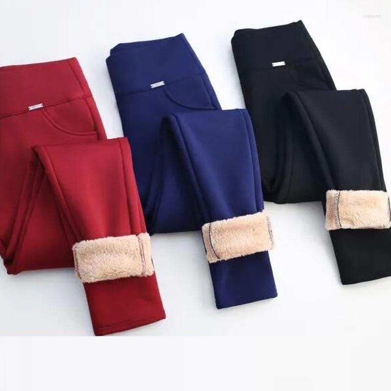 

Women's Pants Women Winter Warm Women's Velvet Thick Trousers High Waist Elastic Mother Stretch Pencil Clothes 5XL 6XL