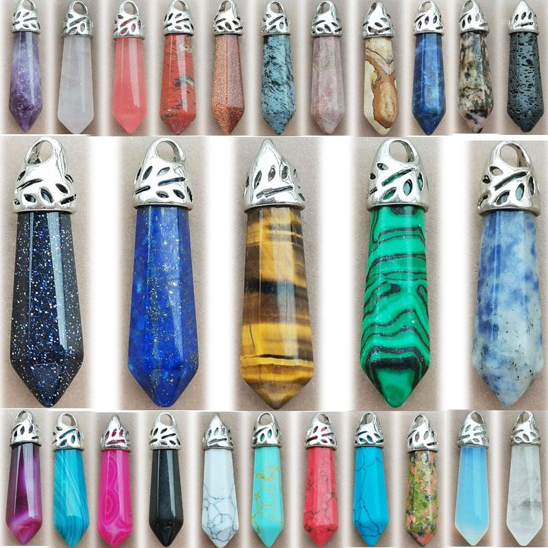 

Pendant Necklaces Lapis Lazuli Goldstone Blue Sand Howlite Tiger Eye Crystal Aventure Malachite Jaspe Carnelian Bead PWB978