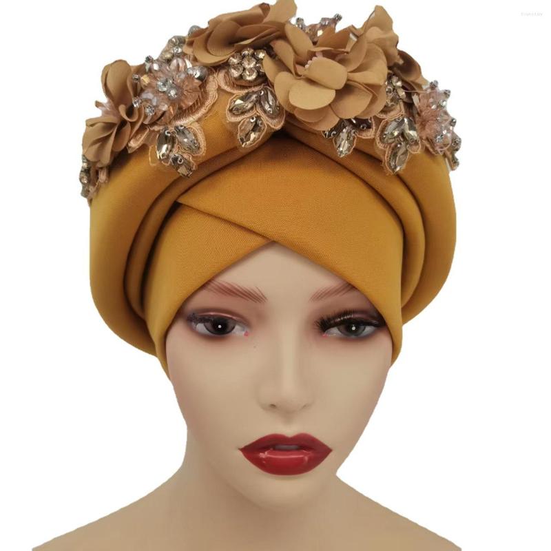

Ethnic Clothing 2023 African Headtie Fashion Style Women Solid Color Caps Hats
