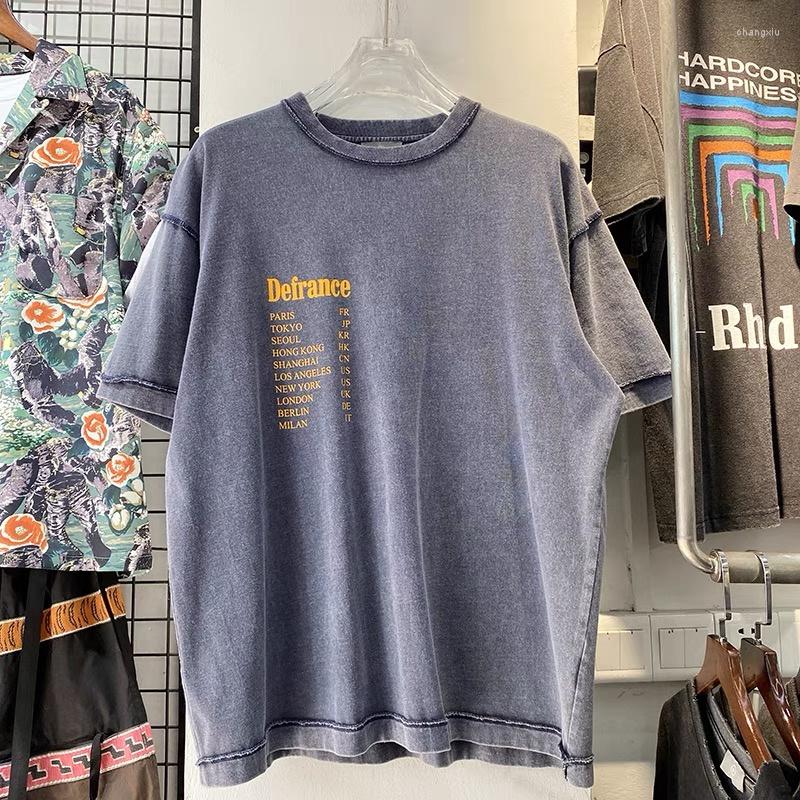 

Men's T Shirts Defrance T-shirt Men Women Vintage Wash Make Old Arnodefrance Tee Tops