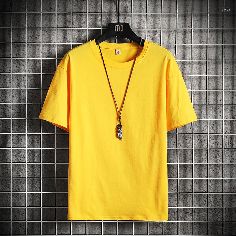 

Men' T Shirts 2023 10 Colors Fashion Short Sleeve T-shirt Men Women Plus Size 5XL Street Casual Tees Tops Yellow Purple Orange Green Color, Not include necklace