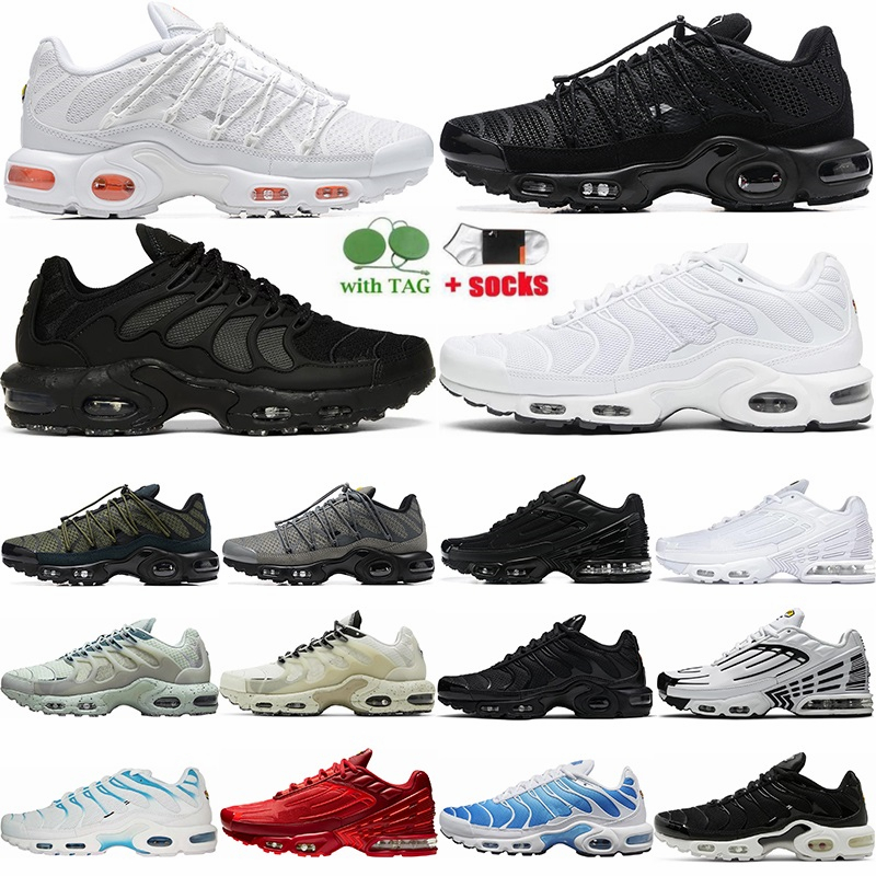 

Tn Utility Running Shoes Toggle Black Silver Tuned Plus 3 Triple Black White Berlin Laser Blue Terrascape Mens Women Designer Sneakers Jogging Walking Trainers