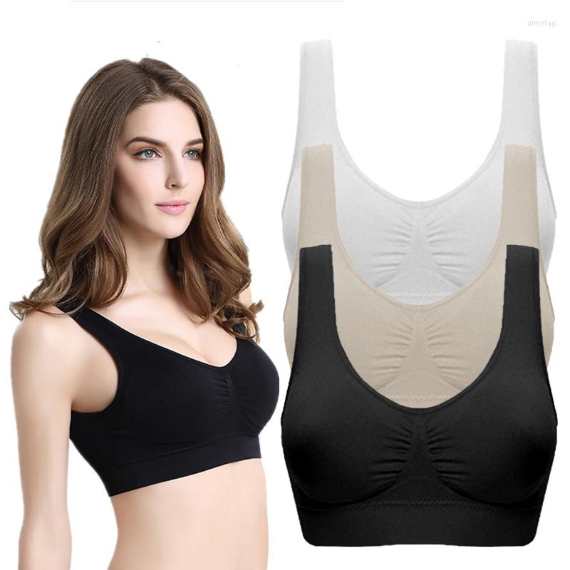 

Bras Sports Bra Seamless Single Layer Vest Sleeping Comfort Active Sexy Lingerie Women Yoga Running Push Up Outdoor Corset, 02(no chest cushion)