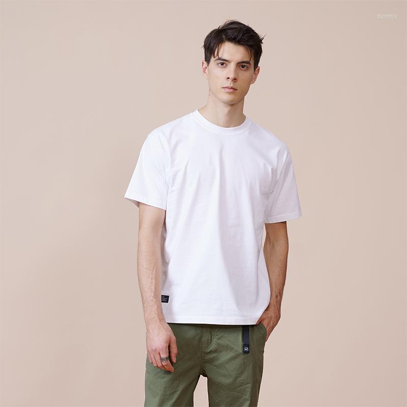 

Men's T Shirts 2023 Summer 250g Cotton Fabric T-shirt Men High Quality Solid Color Drop Sleeve Loose Tshirts Oversize Tops, Navy blue 2nd