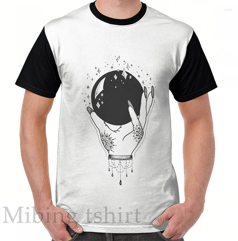 

Men' T Shirts Funny Print Men Shirt Women Tops Tee Crystal Ball Graphic T-Shirt O-neck Short Sleeve Casual Tshirts