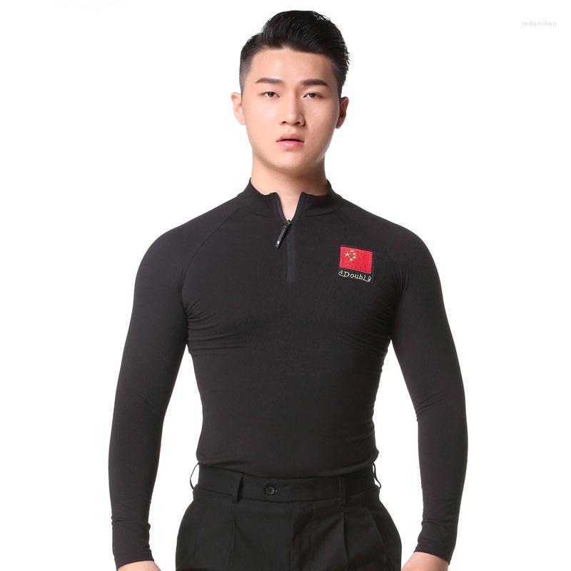 

Stage Wear Latin Dance Costumse Long Sleeves Tops For Men Dancing Jackets S-3XL, See chart