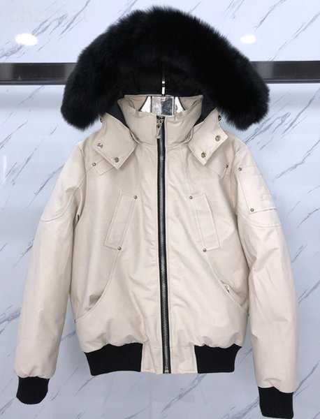 

Deer 1:1 same style jacketDown jacket men's fur collar parka winter waterproof white duck coat cloak fashion men and women couples casual version to keep warm MSD9, Men's red/white fur