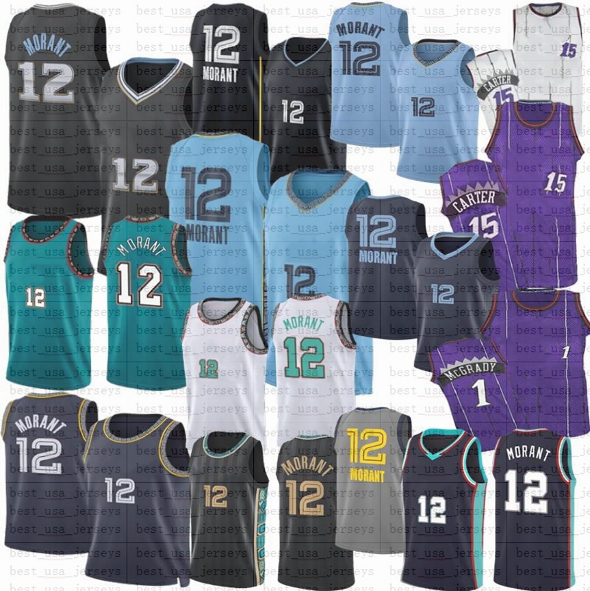 

2023 City Ja Morant Basketball Jersey Stitched Retro Vince Carter jerseys, As