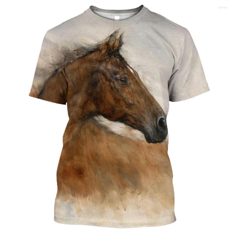 

Men's T Shirts Horse T-shirt For Women's Casual O-Neck Short Sleeve Men's Oversized Pullover Top Tees Clothing, A01-sm00308