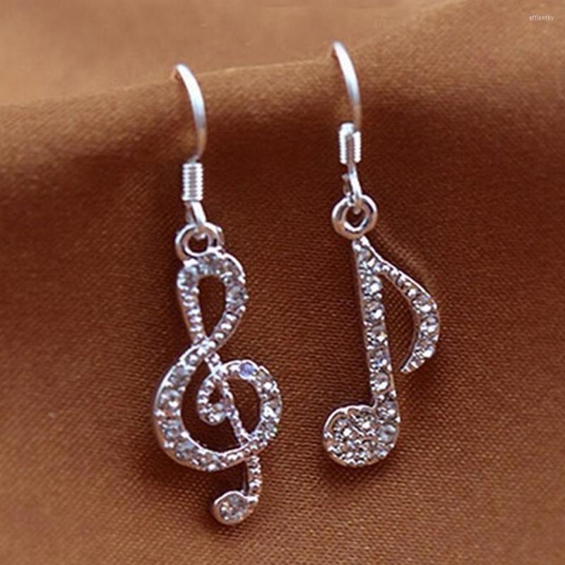 

Dangle Earrings 1 Pair Trendy Cute Fashion Crystal Music Note Ear Stud For Women Girl Jewelry