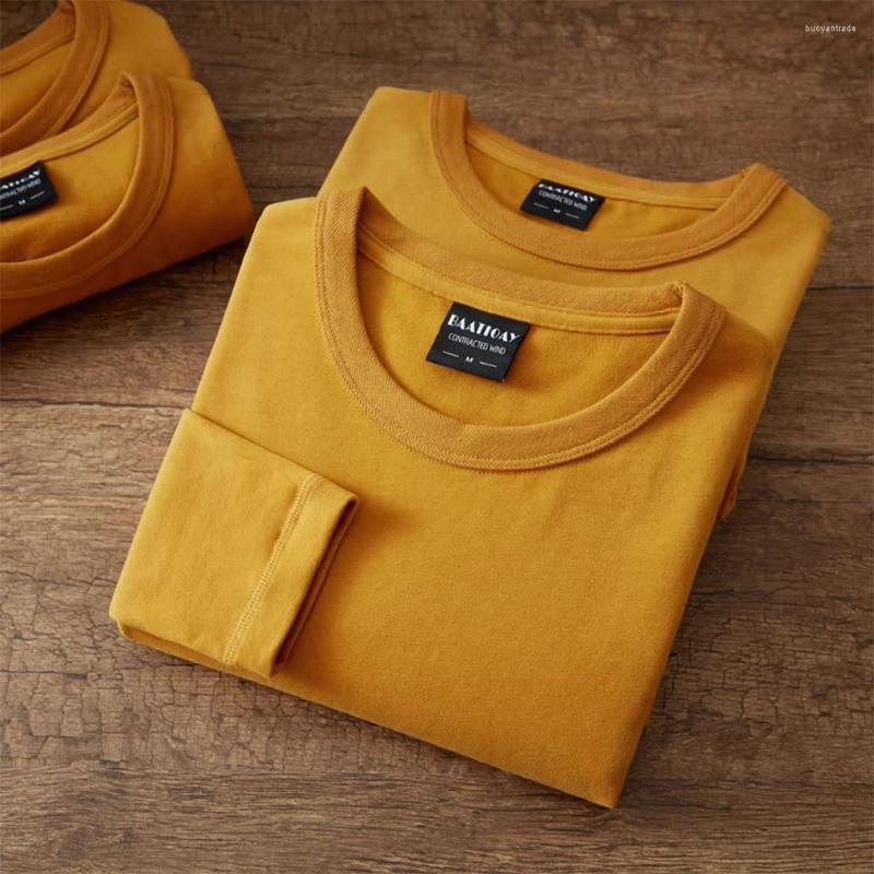 

Men's T Shirts Amekaji Vintage Shirt Men 2023 Spring Summer 300G Heavy Combed Cotton Lage Size Long Sleeve Tshirt Casual Pullover Tops, Black