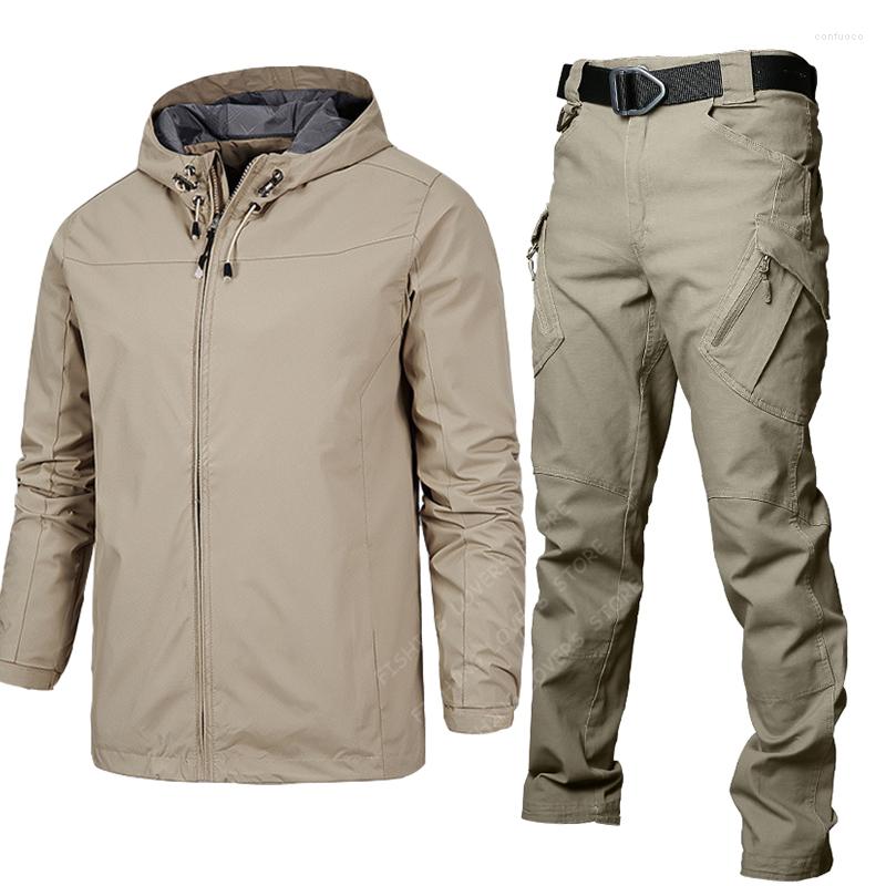 

Hunting Jackets Summer Hiking Clothes For Men Thin Fishing Clothing Outdoor Multi Pocket Sets Autum Wear Sports Waterproof Suits, Suit 10