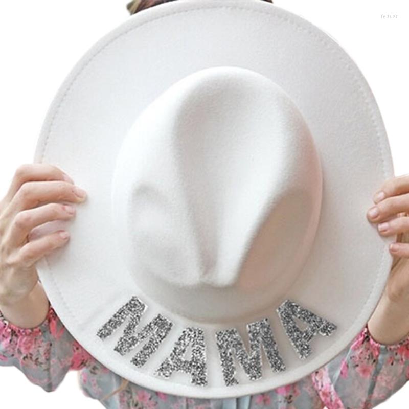 

Berets Cowgirl Hat With Sparkling Rhinestones Letters Decorations For Holiday Dress Up Cosplay Party Supplies Costume Accessory, White