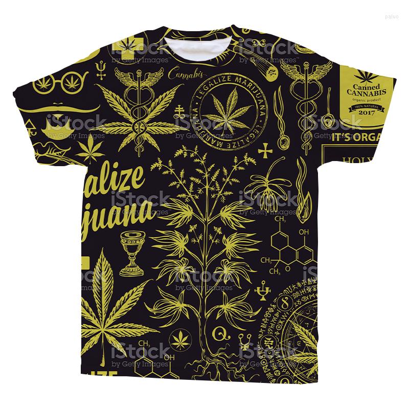 

Men's T Shirts Fashion Anime Colorful Green Leaves Men T-Shirt Beach Shorts 3D Grass With Scientific Talent Over Size Shirt Casual, Tyt-107
