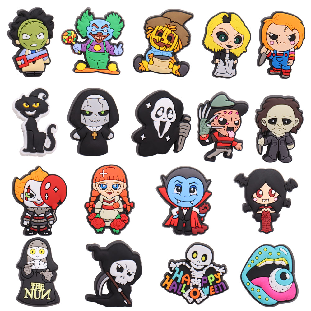 

Other 1 18Pcs Vampire Pun Horrible Happy Halloween Pvc Shoes Charm Croc Jibz Accessories Buckle Clog Diy Wristband Decoration Drop De Ot43H