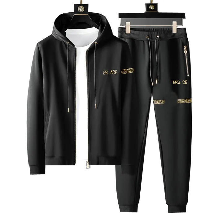 

maa23Men's set tracksuits designer mens ladies tracksuit suit Hoodie or pants sweatshirts suits Zippers Letters Printed autumn winter men Sportswear M-3xL, Black