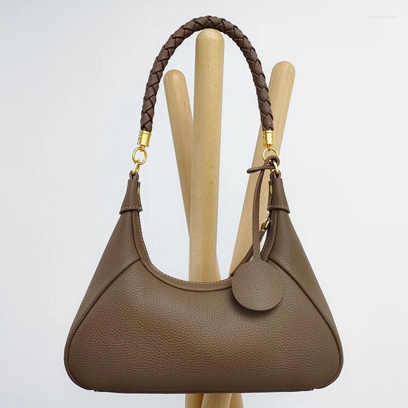 

Evening Bags Women's Leather Shoulder Bag Handbags Texture Small Commuting Staff Designer Luxury Tote Female, Black