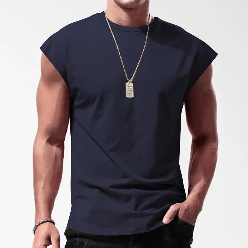 

Men's Tank Tops Light Shirt Men Men'S Breathable Sleeveless T Slim Fashion Summer Round Neck Short Workout Shirts For Loose Fit, Ag