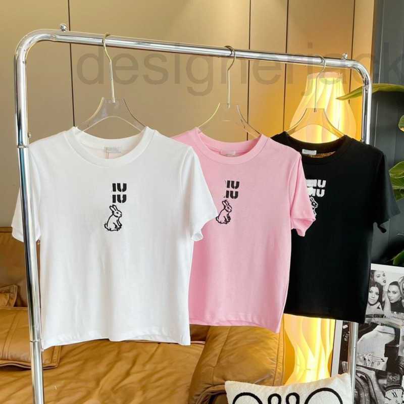 

Women' T-Shirt Designer 23 summer short sleeved T shirt new letter embroidery sweatshirt designer t shirts female cotton bunny pullover tee HFPL, White