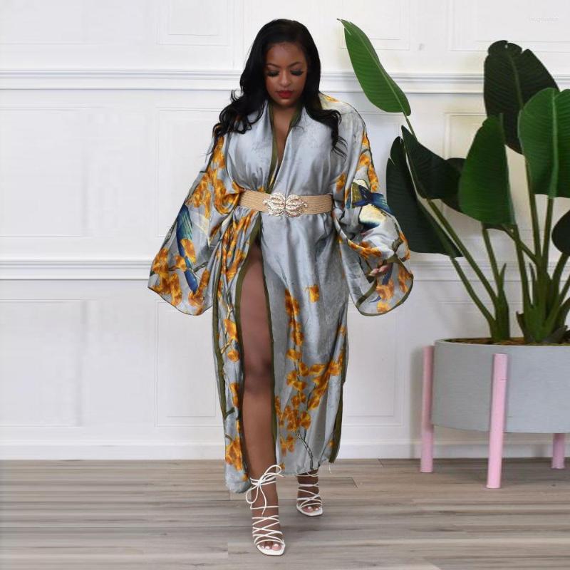 

Ethnic Clothing Dashiki African Print Clothes For Women 2023 Summer Fashion Cardigan Robe Kaftan Maxi Dress Plus Size Africa