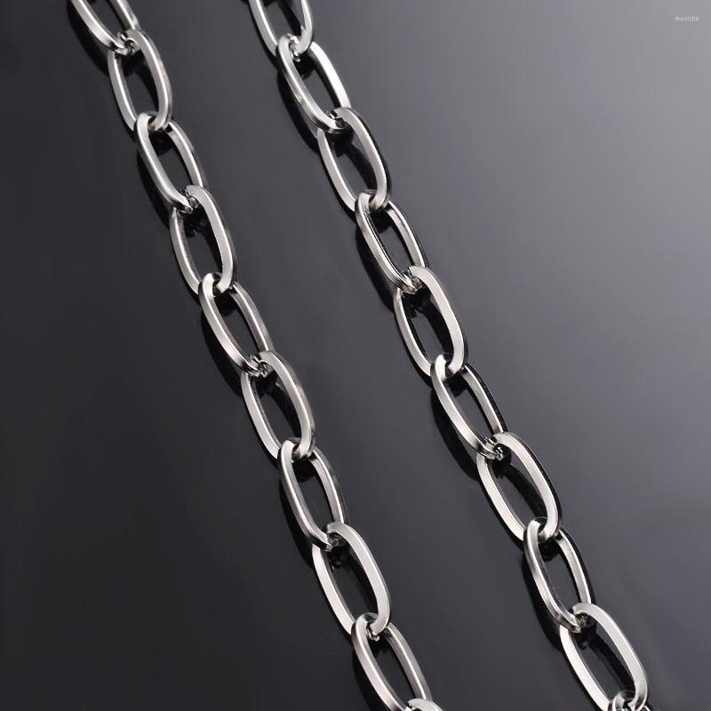 

Chains 1Pc Width 6mm 12.5mm Stainless Steel Cable Link O Cross Chain Necklace For DIY Jewelry Findings Making