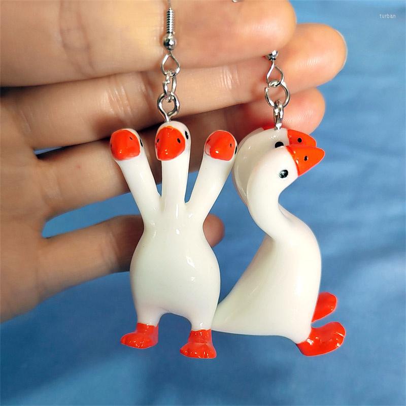 

Dangle Earrings 2023 Fashion Duck Resin Lovely Cartoon Pendants DIY Keychain Jewelry Making Accessories Gifts