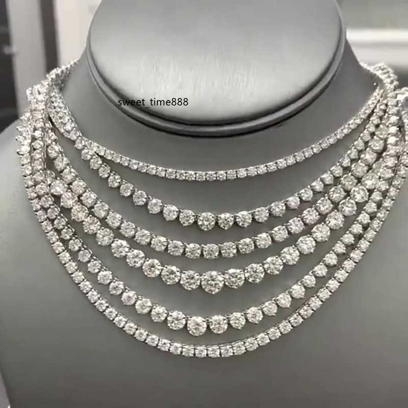 

2022 Fashion 4mm 5mm Hip Hop S925 Silver Color Gothic Tennis Necklace Neck Chain Long for Men Male Women Jewellery