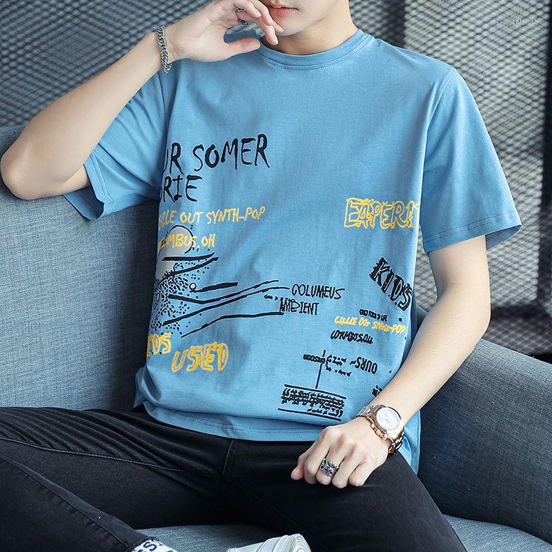 

Men's T Shirts Fashion O-Neck Letter Printed Korean T-Shirt Men's Clothing 2023 Summer Oversized Casual Pullovers Short Sleeve Tee Shirt, Z820 white
