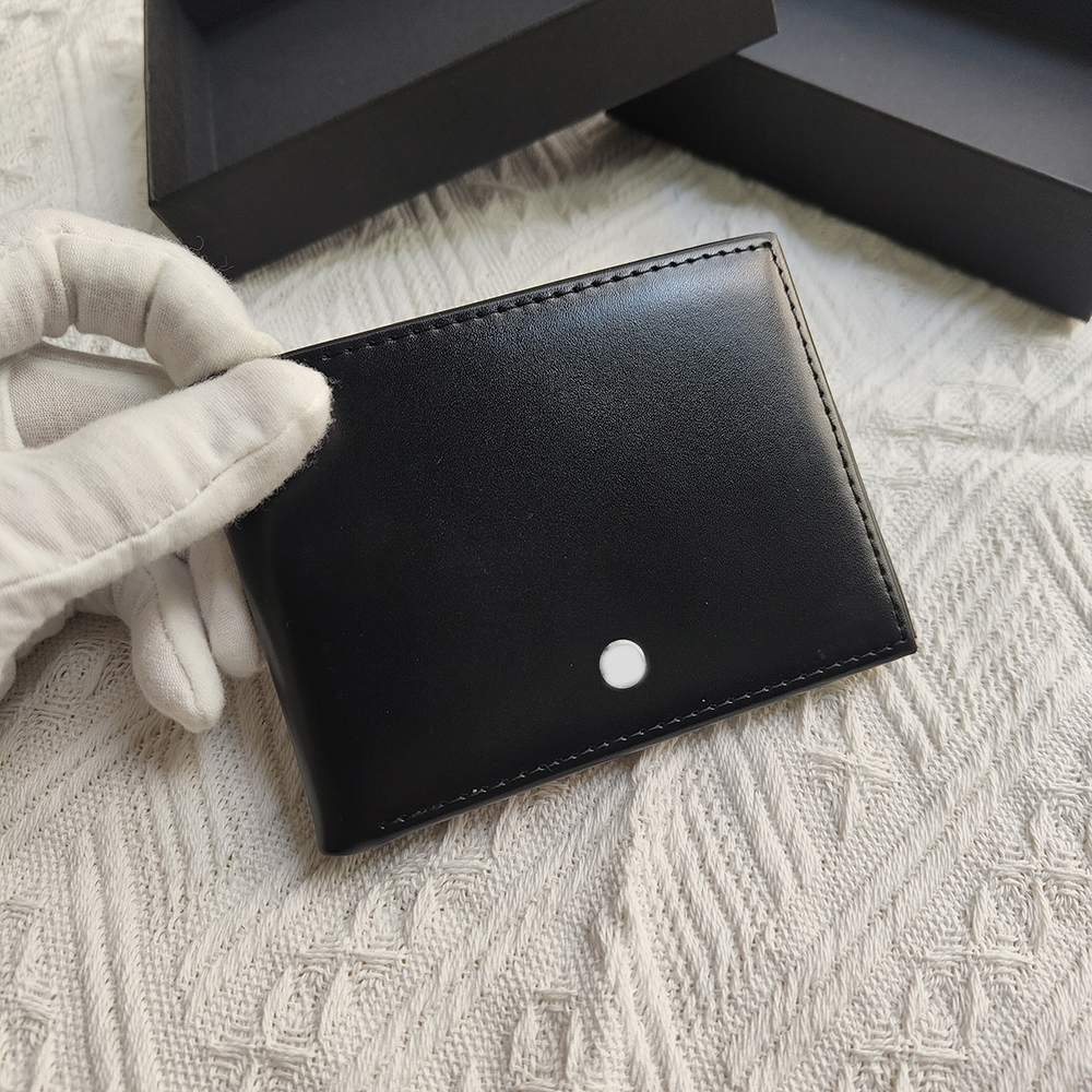 

Top Mens Wallet Card Holders Luxury Brands Designer Handbags Womens Credit Card Slots Leather purse With Cases Portable Pocket Mini Wallets, Black with box